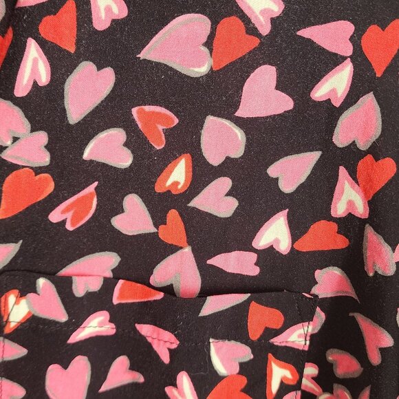 Rails Josephine Heart Print Button-Up Shirt-Sz Med-EUC - Picture 4 of 5